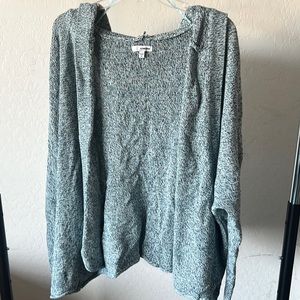 Multi-Blue Long Sleeve Cardigan w/ Hood